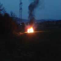 zásah SDH Smolotely při požáru automobilu 31.3.2014