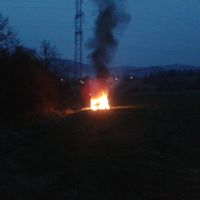 zásah SDH Smolotely při požáru automobilu 31.3.2014